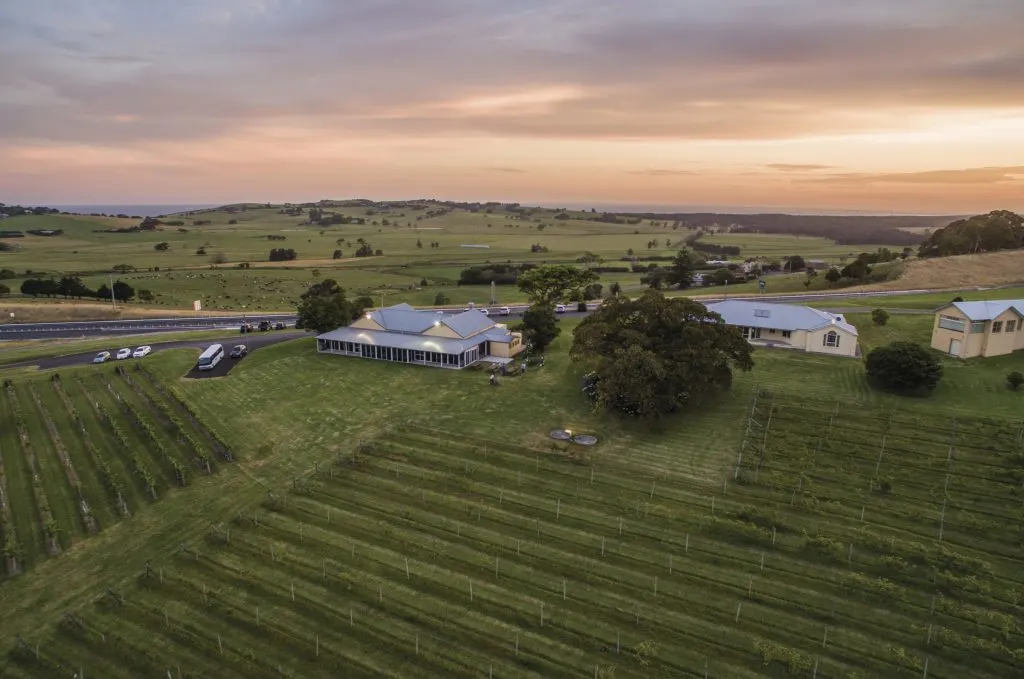 Aerial view of Crooked River Wines, Gerringong