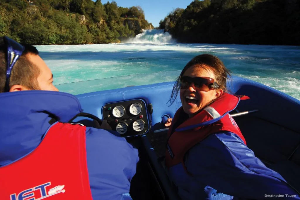 Lake Taupo Huka Falls Jet New Zealand summer