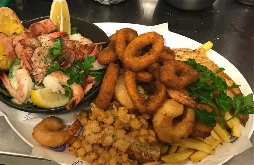 Big seafood platter at Saltwater Cafe on South oast