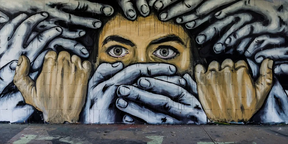 Street art in Berlin at the Teufelsberg