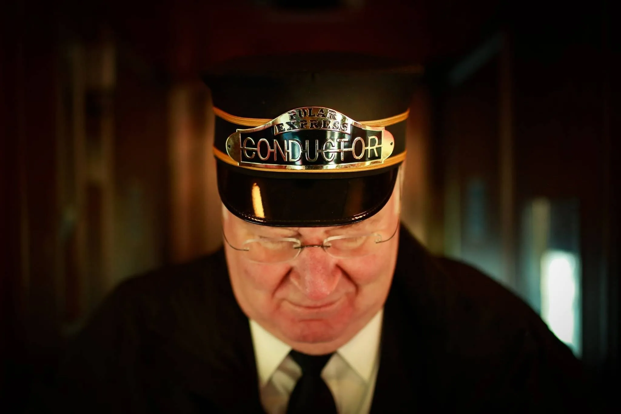 The conductor on the Polar Express. Picture: Helen McCabe