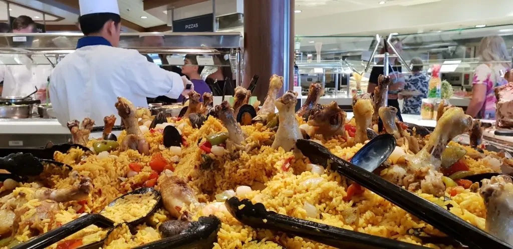 Windjammer Marketplace cafe on Ovation of the Seas