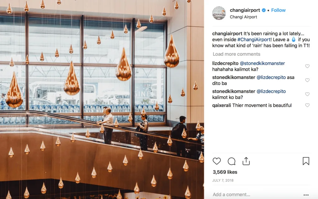 Kinetic Rain at Changi Airport