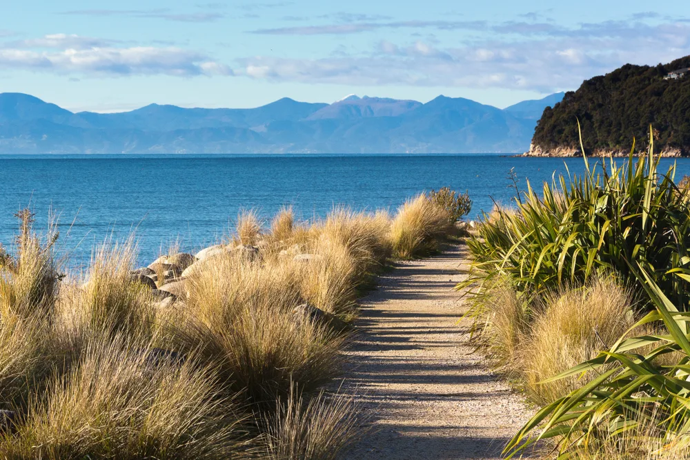Marahau, South Island, New Zealand is the east entrance to Abel Tasman National Park